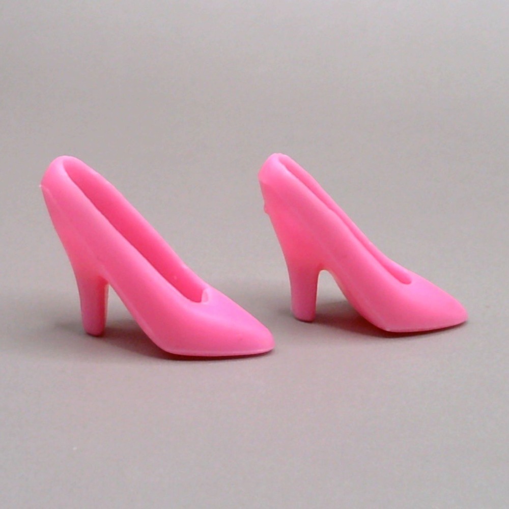 Barbie Superstar Pink Pointed Toe Heels Pumps Mattel Doll Shoes